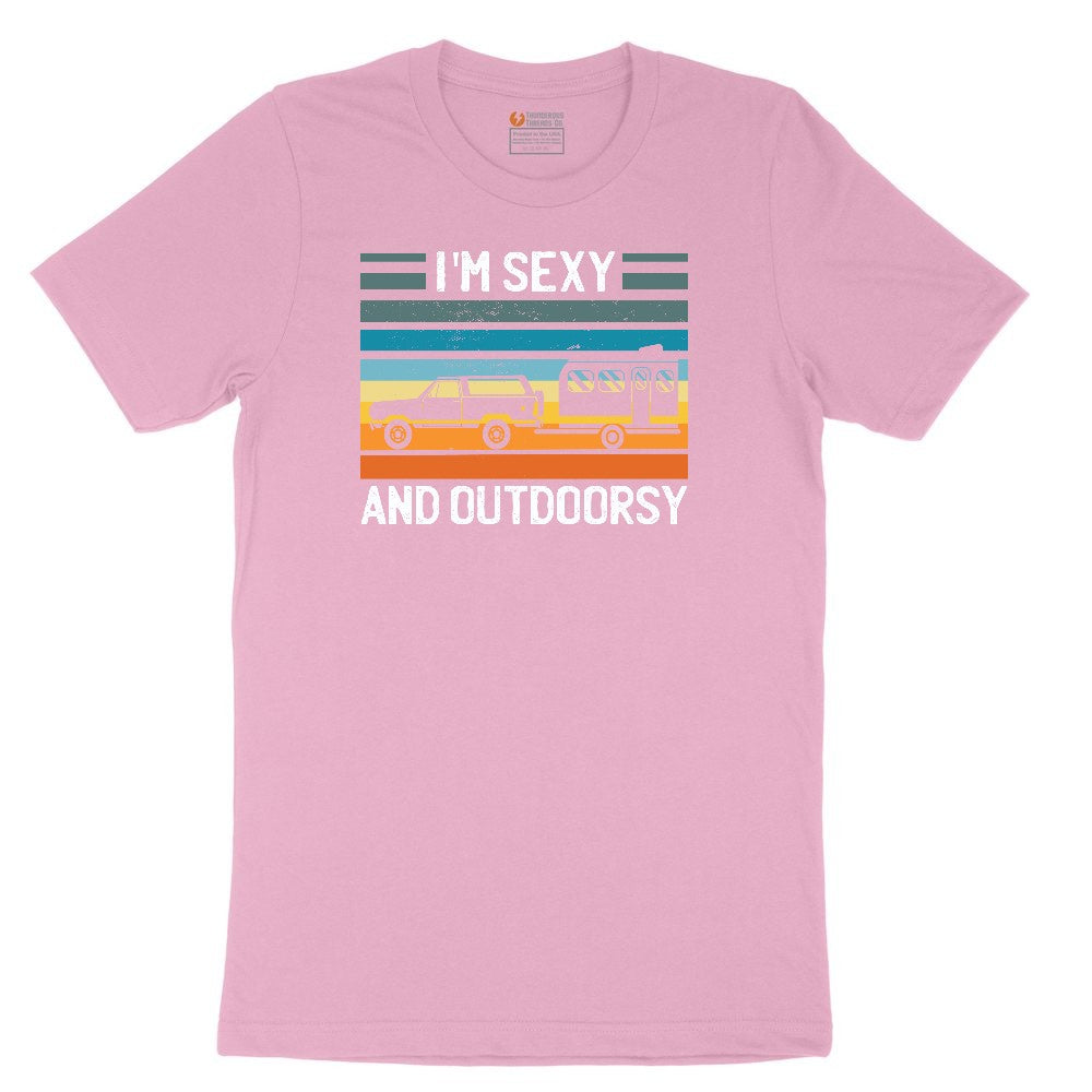 I'm Sexy and Outdoors Toddler Short Sleeve Tee - Candy Pink