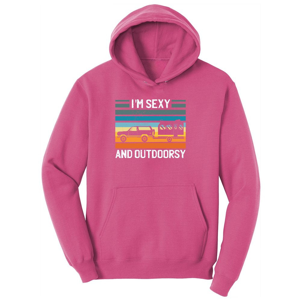 I'm Sexy and Outdoors Youth Hoodie - Sangria