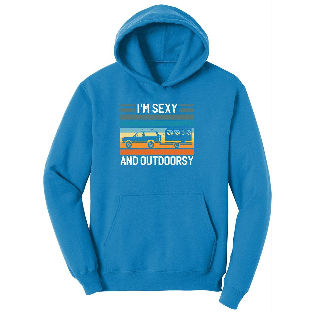 I'm Sexy and Outdoors Youth Hoodie - Sapphire
