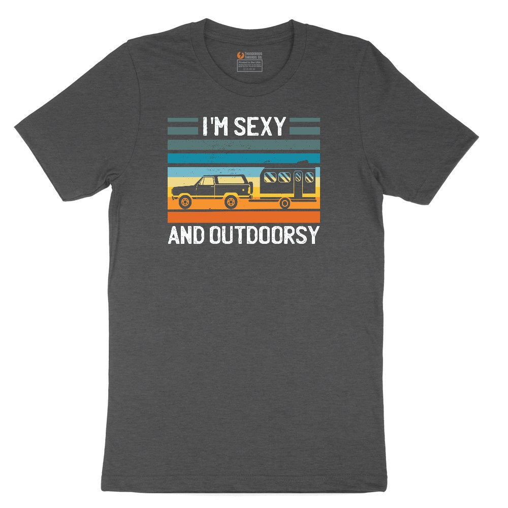 I'm Sexy and Outdoors Youth Short Sleeve Tee - Dark Heather Grey