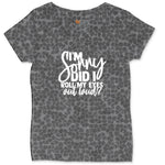 I'm Sorry Did I Roll My Eyes Out Loud Version 1 Ladies Curvy Tee - Black Leopard