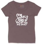 I'm Sorry Did I Roll My Eyes Out Loud Version 1 Ladies Curvy Tee - Sangria Blackout