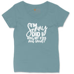 I'm Sorry Did I Roll My Eyes Out Loud Version 1 Ladies Curvy Tee - Surf Blackout