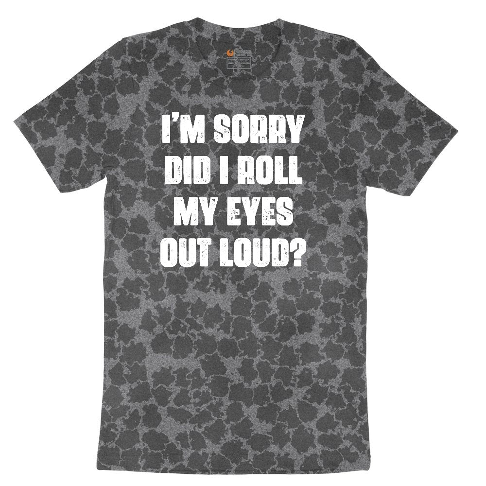 I'm Sorry Did I Roll My Eyes Out Loud Version 2 Ladies Short Sleeve Tee - Black Leopard