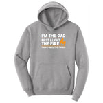 I'm The Dad First I Light the Fire Hoodie - Athletic Heather