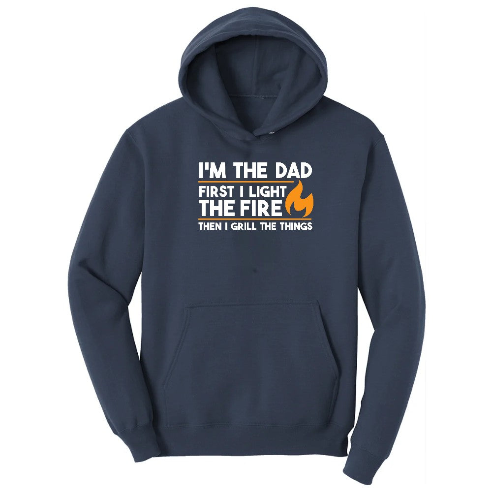 I'm The Dad First I Light the Fire Hoodie - Navy