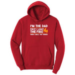 I'm The Dad First I Light the Fire Hoodie - Red