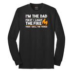 I'm The Dad First I Light the Fire Long Sleeve Tee - Jet Black