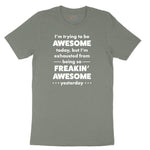 I'm Trying to Be Awesome Ladies Short Sleeve Tee - Bamboo Blackout