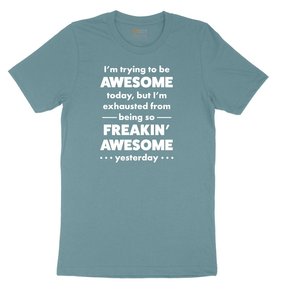 I'm Trying to Be Awesome Ladies Short Sleeve Tee - Surf Blackout