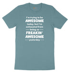 I'm Trying to Be Awesome Ladies Short Sleeve Tee - Surf Blackout