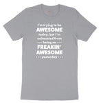 I'm Trying to Be Awesome Short Sleeve Tee - Athletic Heather Grey