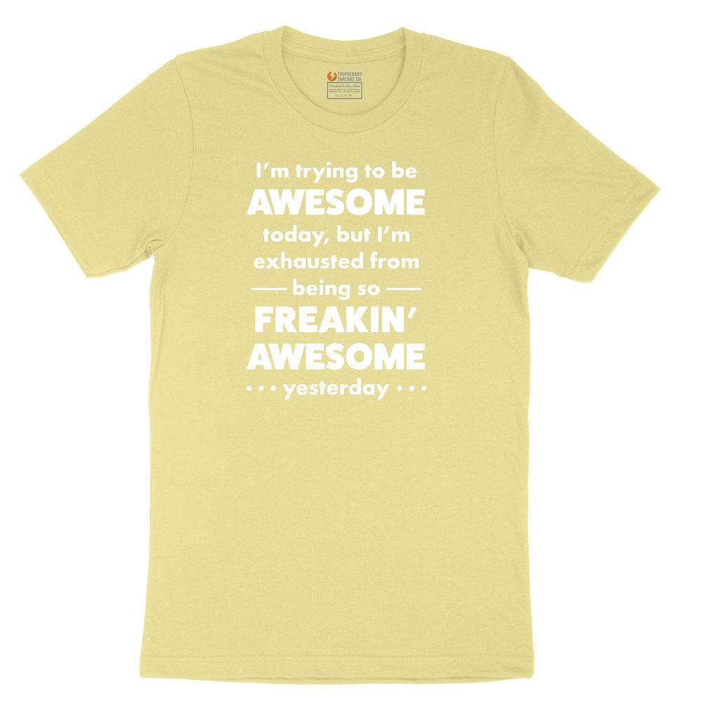 I'm Trying to Be Awesome Youth Short Sleeve Tee - Yellow