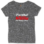 I'm What Willis Was Talking About Ladies Curvy Tee - Black Leopard