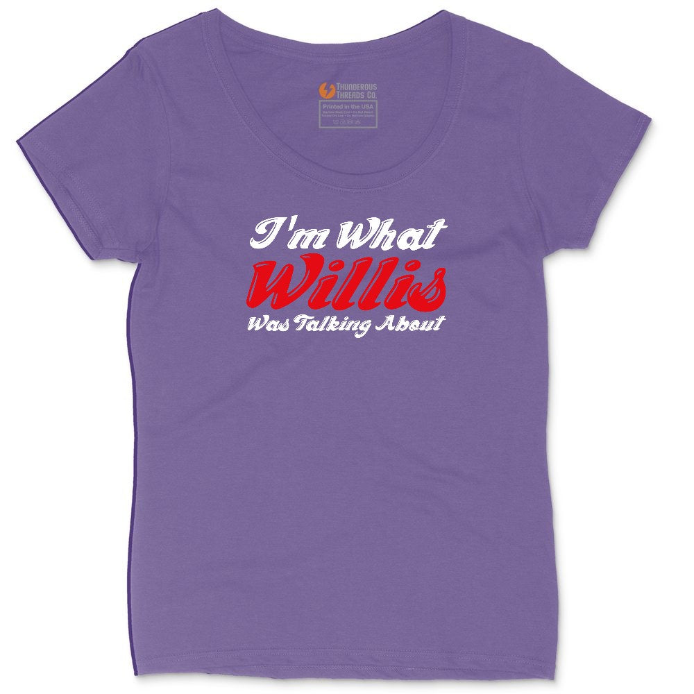 I'm What Willis Was Talking About Ladies Curvy Tee - Vintage Purple