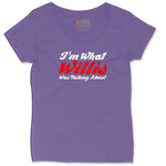 I'm What Willis Was Talking About Ladies Curvy Tee - Vintage Purple
