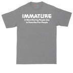 Immature a Word Boring People Use tall t-shirt for men in Athletic Heather