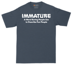 Immature a Word Boring People Use tall t-shirt for men in Heather Navy