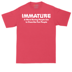 Immature a Word Boring People Use tall t-shirt for men in Heather Red