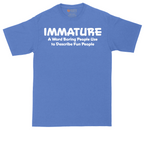 Immature a Word Boring People Use tall t-shirt for men in Heather Royal