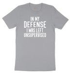 In My Defense I was Left Unsupervised Short Sleeve Tee - Athletic Heather Grey