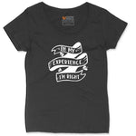 In My Experience I'm Right Ladies Curvy Tee - Black