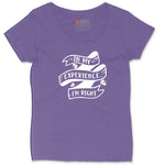 In My Experience I'm Right Ladies Curvy Tee - Vintage Purple
