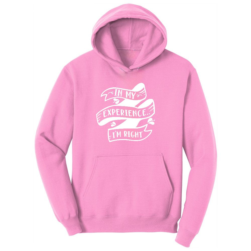 In My Experience I'm Right Youth Hoodie - Candy Pink