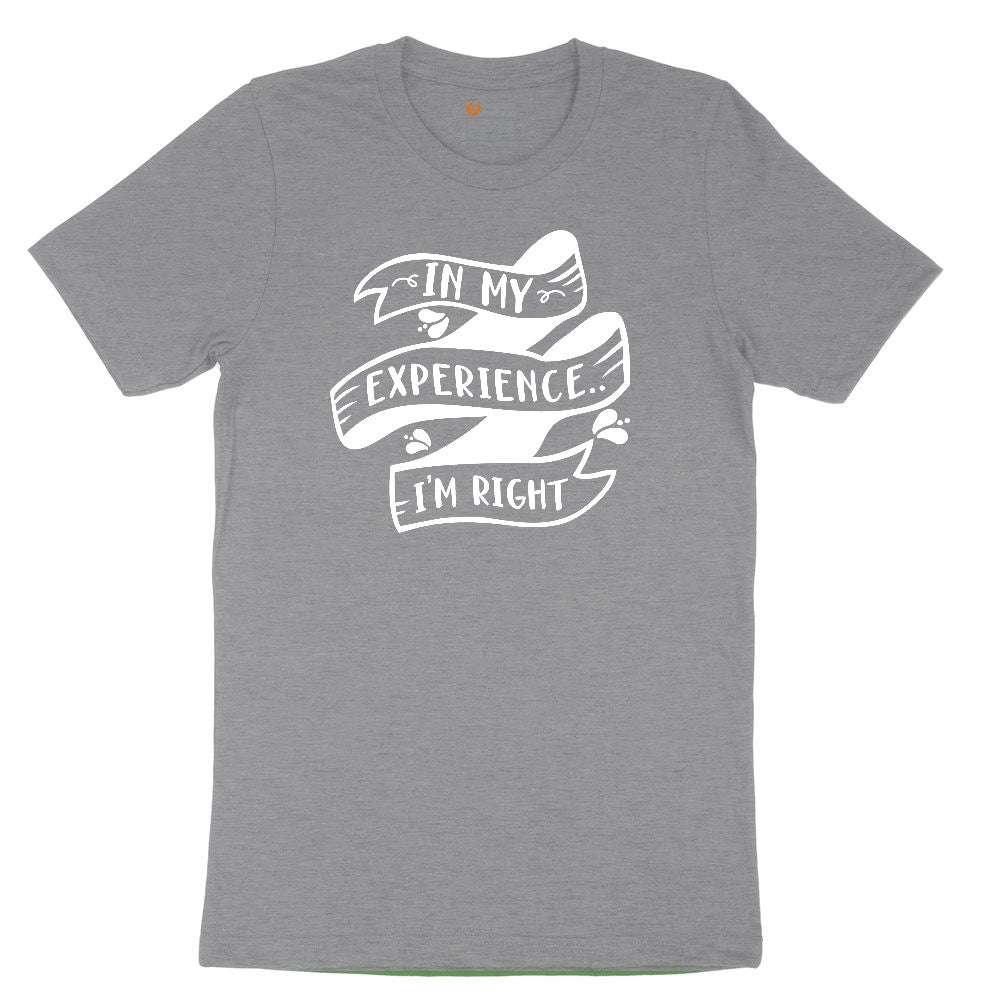 In My Experience I'm Right Youth Short Sleeve Tee - Athletic Heather