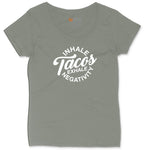 Inhale Tacos Exhale Negativity Ladies Curvy Tee - Bamboo Blackout