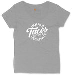 Inhale Tacos Exhale Negativity Ladies Curvy Tee - Granite Heather