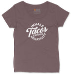 Inhale Tacos Exhale Negativity Ladies Curvy Tee - Sangria Blackout