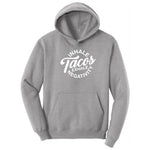 Inhale Tacos Exhale Negativity - Mens & Ladies T-Shirt Hoodie - Athletic Heather