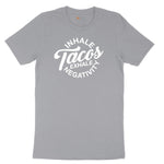 Inhale Tacos Exhale Negativity - Mens & Ladies T-Shirt Short Sleeve Tee - Athletic Heather Grey