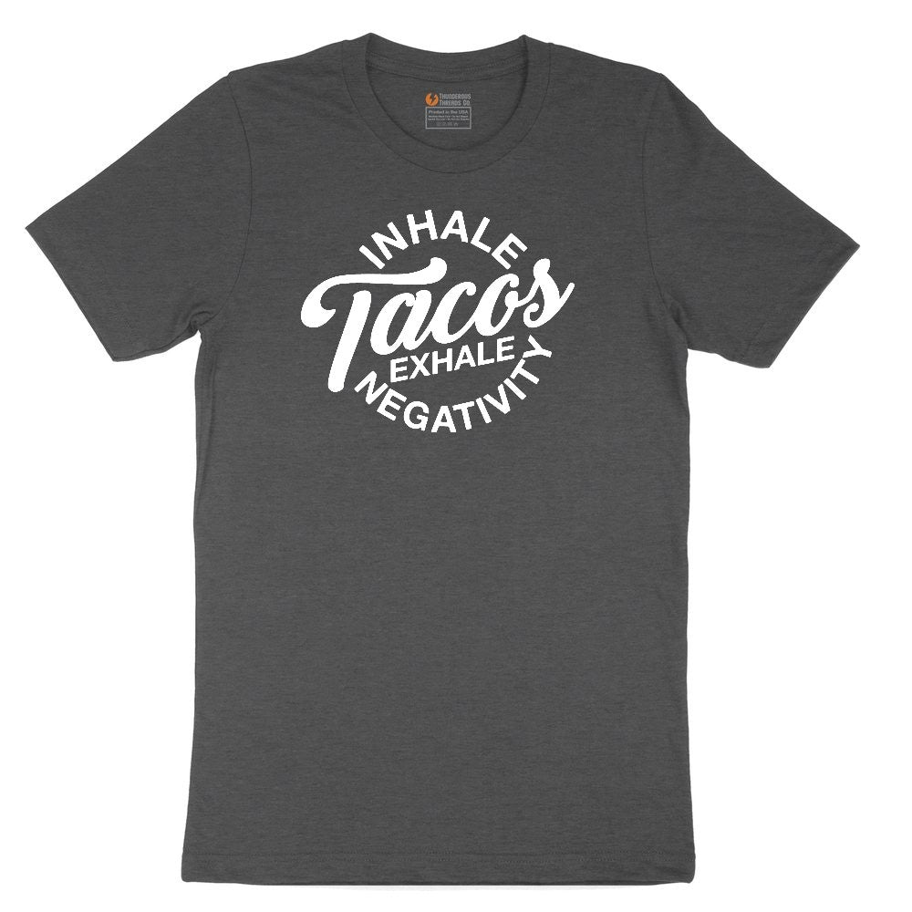 Inhale Tacos Exhale Negativity Toddler Short Sleeve Tee - Dark Heather Grey