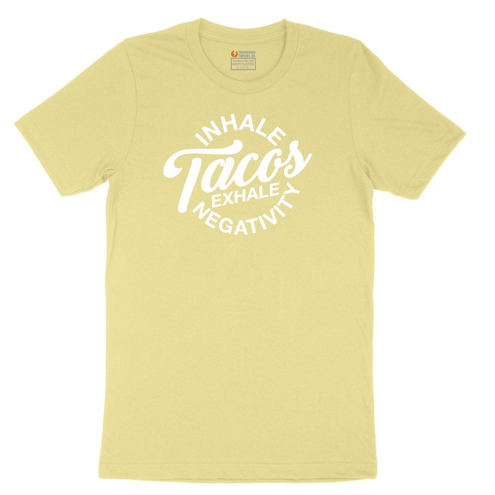 Inhale Tacos Exhale Negativity Toddler Short Sleeve Tee - Yellow