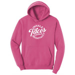 Inhale Tacos Exhale Negativity Youth Hoodie - Sangria