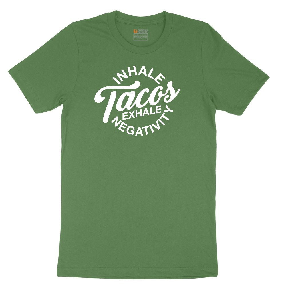 Inhale Tacos Exhale Negativity Youth Short Sleeve Tee - Athletic Kelly