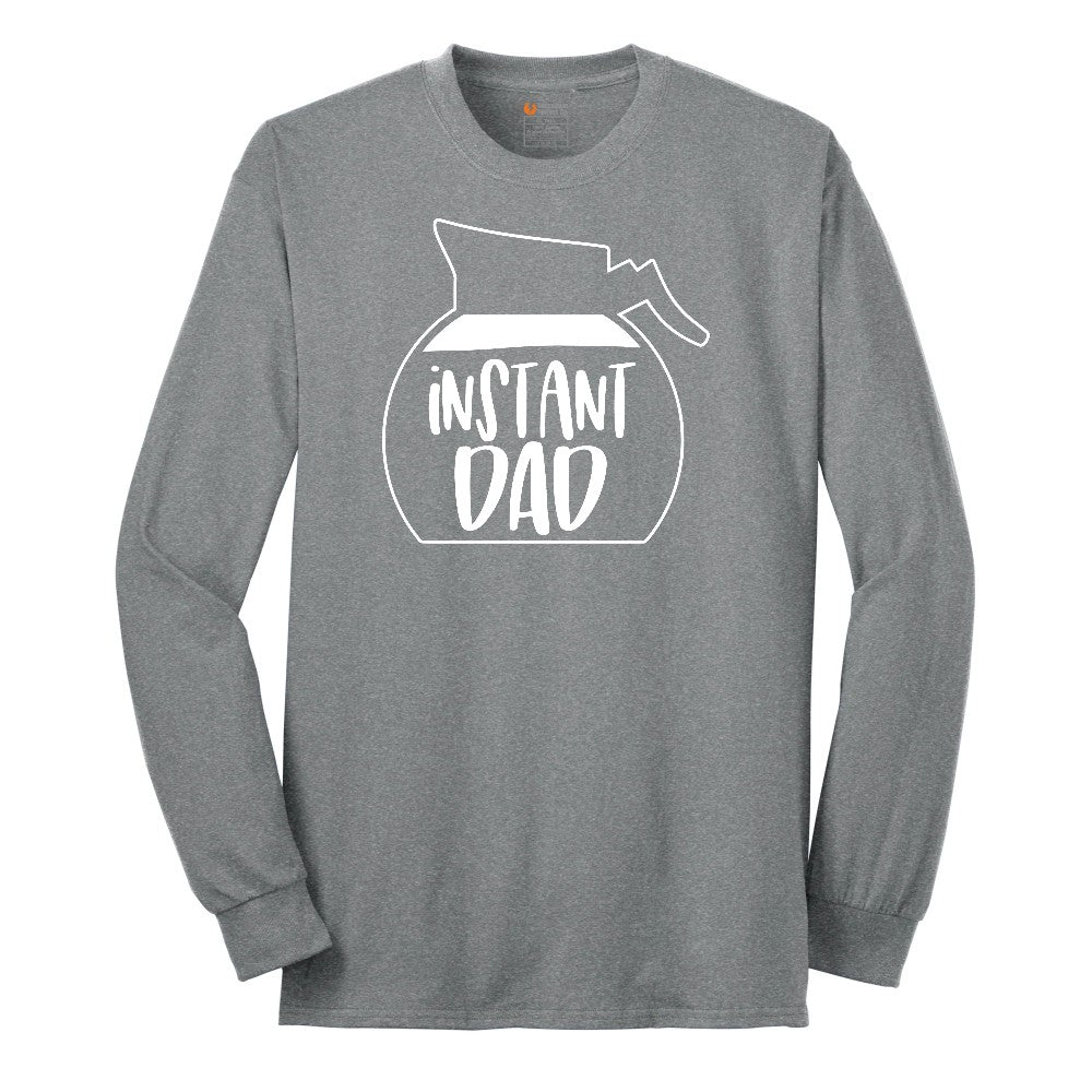 Instant Dad Long Sleeve Tee - Athletic Grey