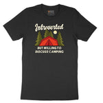 Introverted but Willing to Discuss Camping Short Sleeve Tee - Jet Black