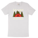 Introverted but Willing to Discuss Camping Short Sleeve Tee - White