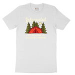 Introverted but Willing to Discuss Camping Toddler Short Sleeve Tee - White