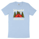 Introverted but Willing to Discuss Camping Youth Short Sleeve Tee - Light Blue