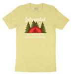 Introverted but Willing to Discuss Camping Youth Short Sleeve Tee - Yellow