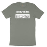 Introverts Social Distancing Champions Ladies Short Sleeve Tee - Bamboo Blackout