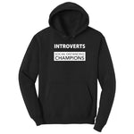 Introverts Social Distancing Champions - Mens & Ladies T-Shirt Hoodie - Jet Black