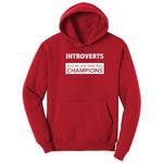 Introverts Social Distancing Champions - Mens & Ladies T-Shirt Hoodie - Red