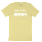 Introverts Social Distancing Champions Toddler Short Sleeve Tee - Yellow