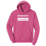 Introverts Social Distancing Champions Youth Hoodie - Sangria