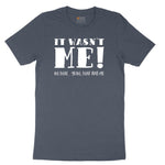 It Wasn't Me White Youth Short Sleeve Tee - Heather Navy
